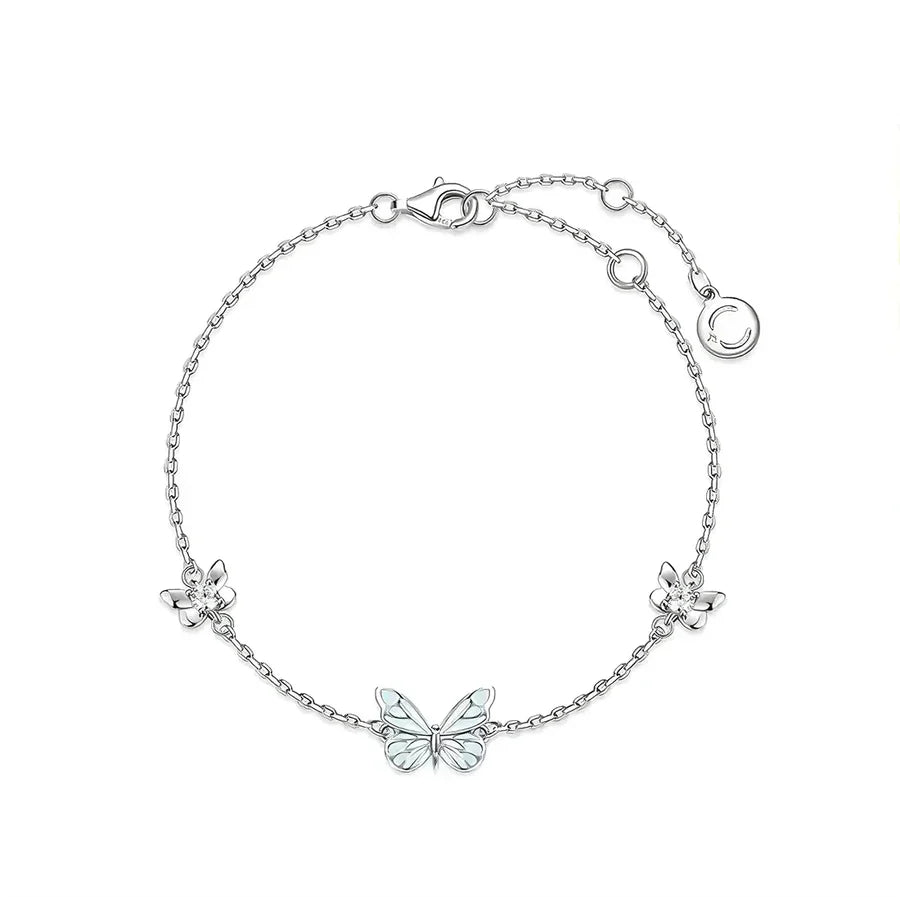 Luminous Blue Butterfly Bracelet